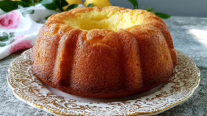 Gâteau couronne au citron de grand-mère moelleux et sans beurre pour un goûter gourmand fait maison