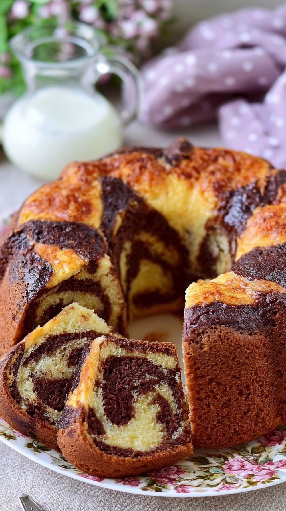 Gâteau marbré yaourt et cacao ultra moelleux pour bien commencer la journée