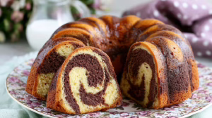 Gâteau marbré yaourt et cacao ultra moelleux pour bien commencer la journée