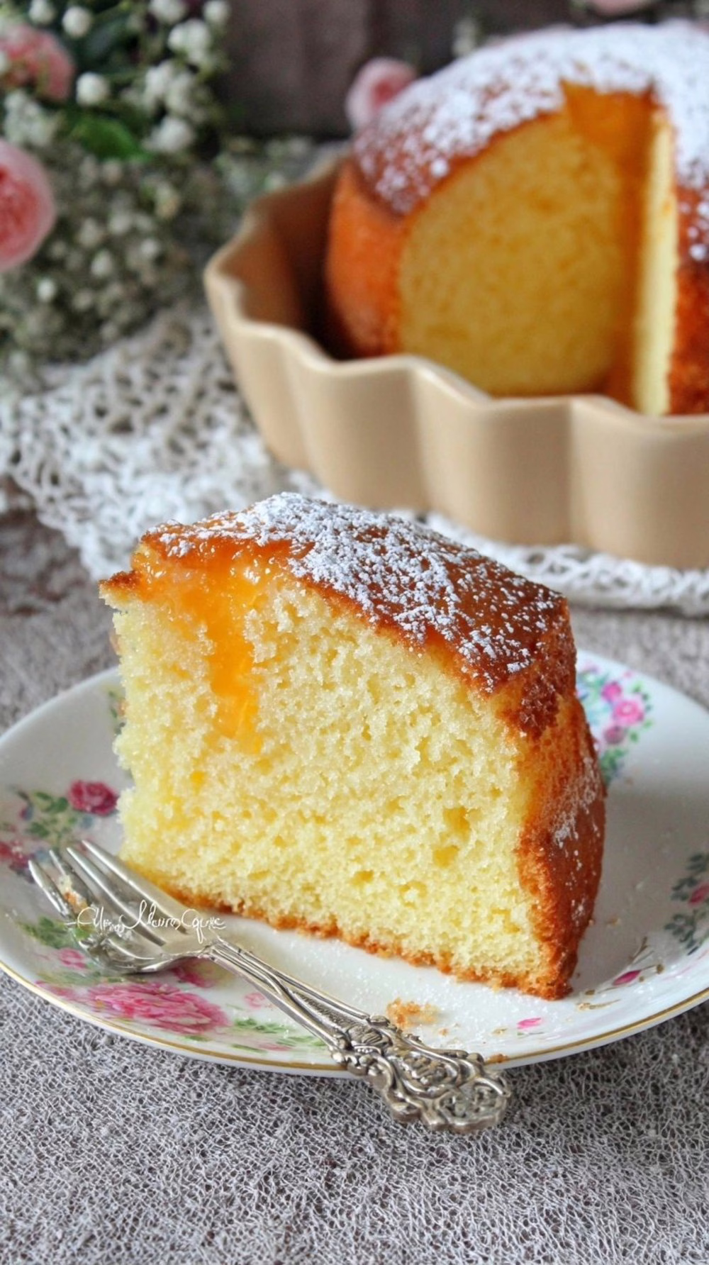 Gâteau piumino à la crème moelleux et aérien le dessert réconfortant parfait pour toute la famille