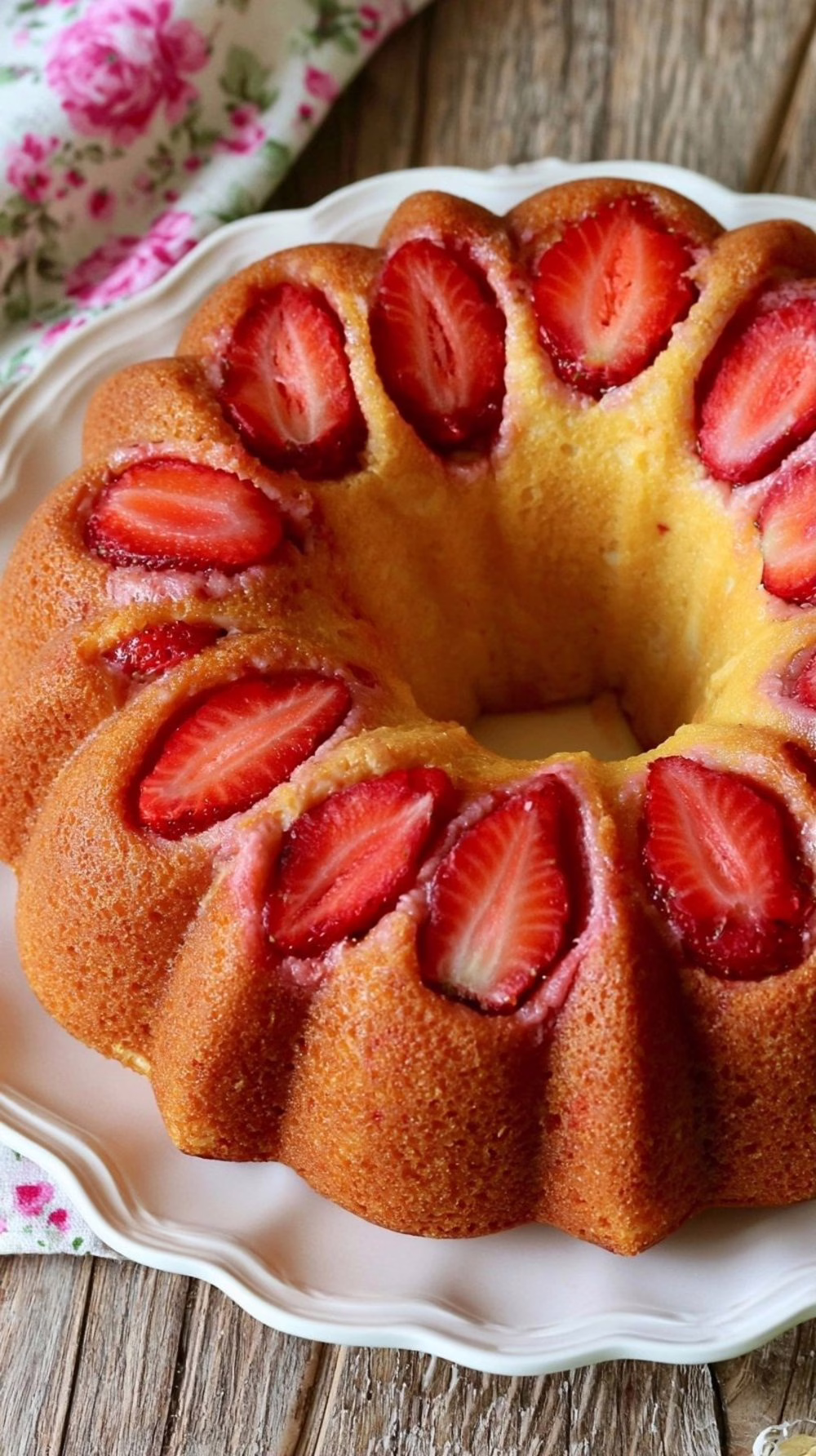 Gâteau ricotta et fraises moelleux et sans batteur le dessert du week-end qui cartonne