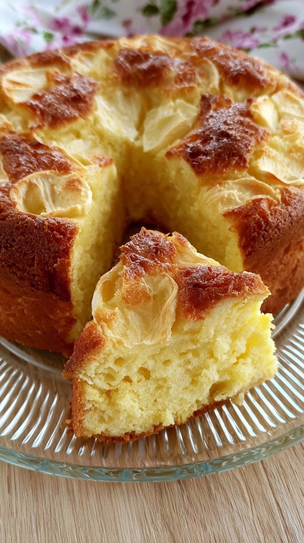 Gâteau ricotta et pommes sans beurre moelleux et fondant pour le goûter de toute la famille