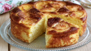 Gâteau ricotta et pommes sans beurre moelleux et fondant pour le goûter de toute la famille