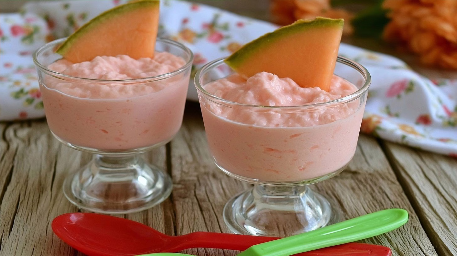 Mousse au melon fraîche et aérienne le dessert d'été prêt en quelques minutes