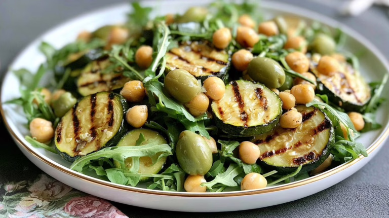 Salade de courgettes grillées et pois chiches le plat estival qui cartonne