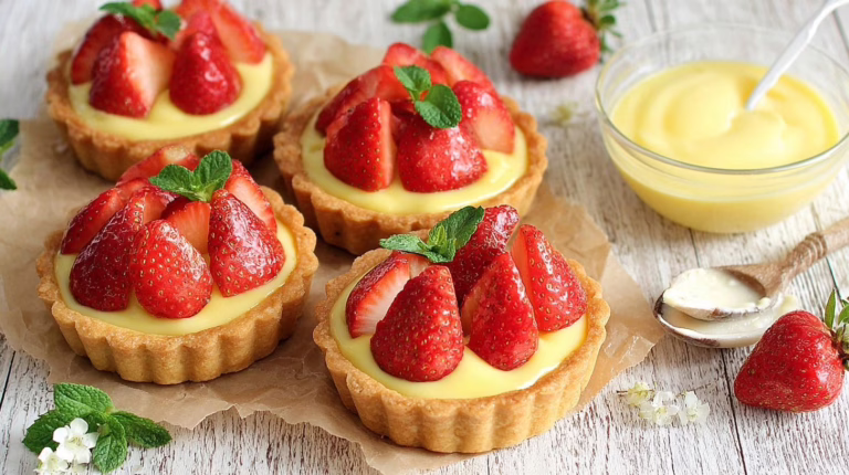 Tartelettes aux fraises et crème pâtissière le dessert qui rivalise avec les éclairs du boulanger