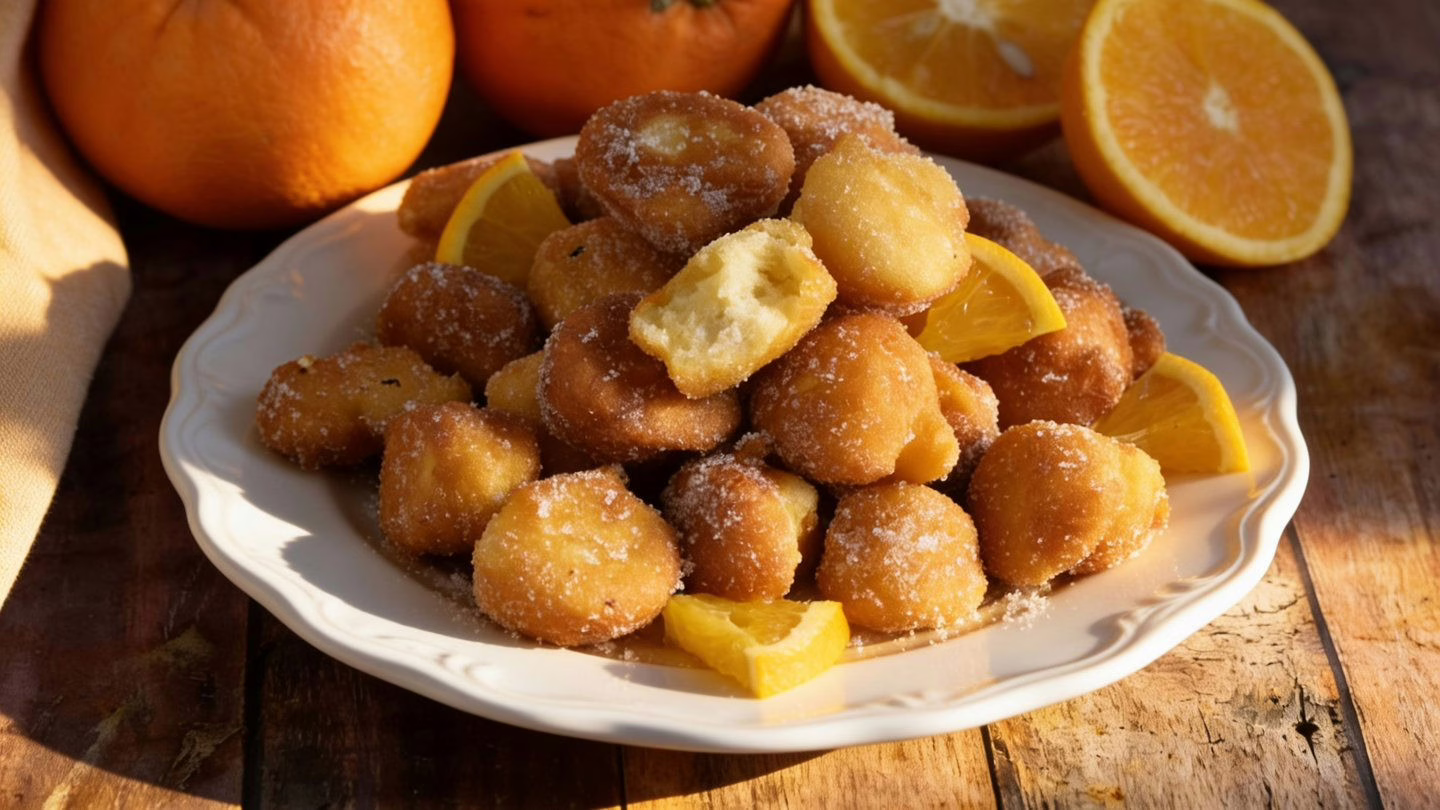 Beignets à l'orange moelleux et légers prêts en 10 minutes