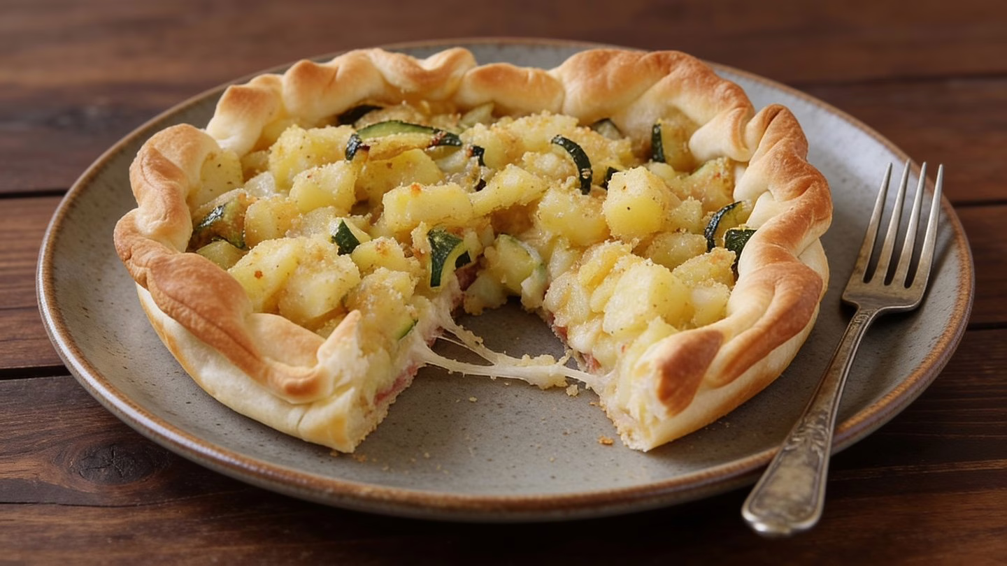 Feuilleté rustique aux pommes de terre et courgettes, le plat du soir qui sauve la semaine