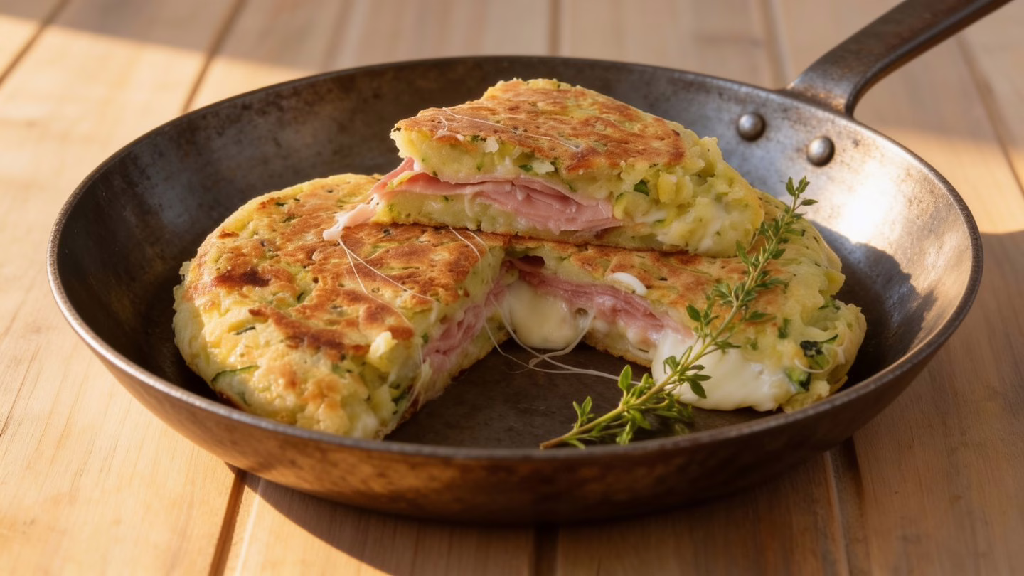 Focaccia aux courgettes moelleuse cuite à la poêle l'apéro qui change tout