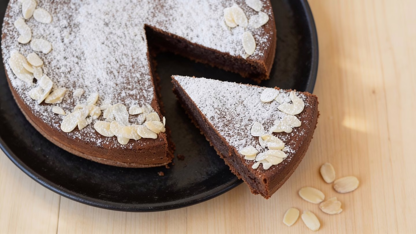 Gâteau caprese fondant au chocolat et aux amandes sans farine le dessert italien qui fait craquer tous les gourmands