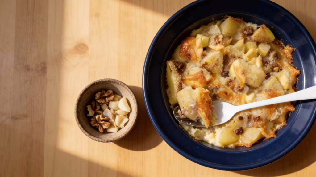 Gratin de pommes de terre au gorgonzola et aux noix qui a séduit tous les palais