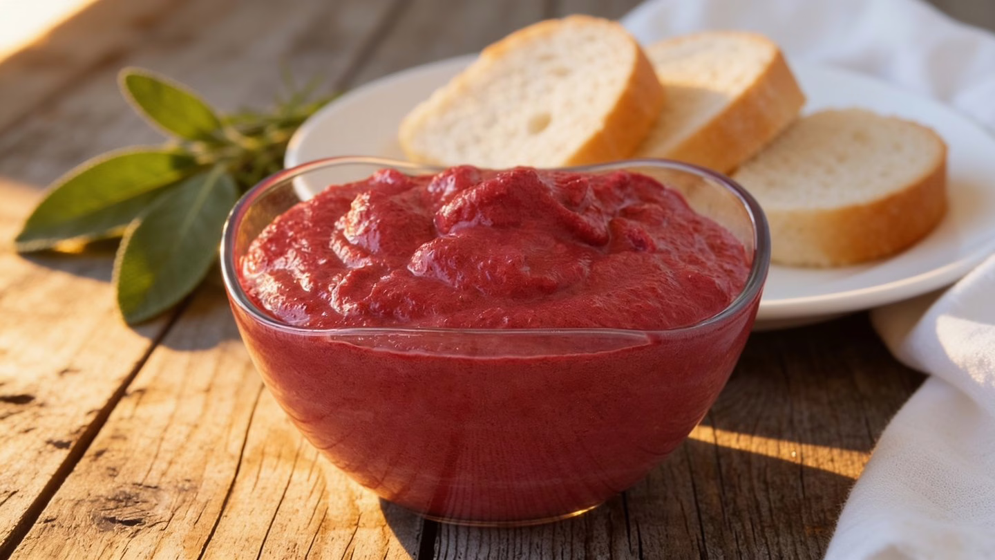 Mayonnaise de betterave sans œufs crémeuse et facile à préparer