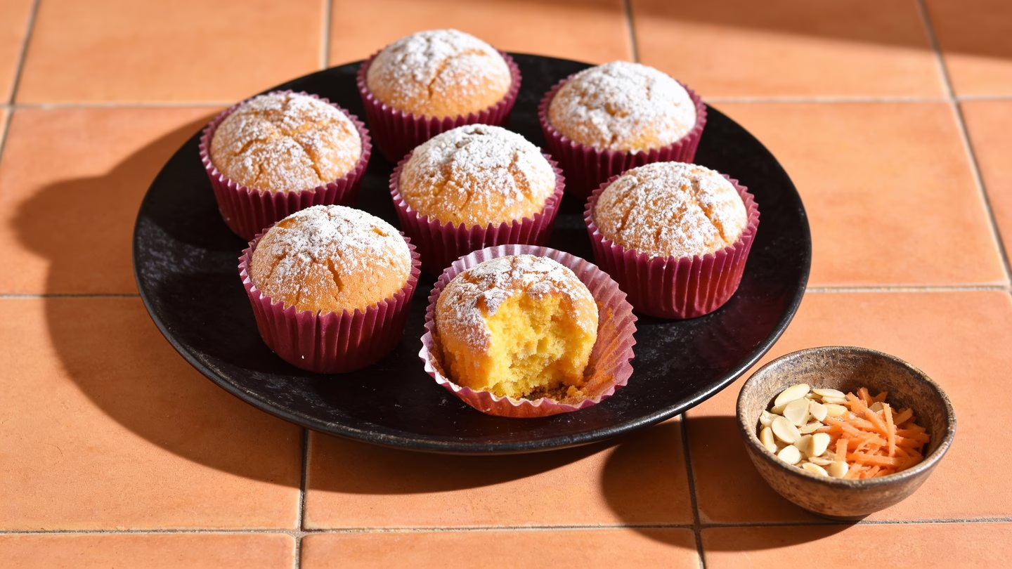 Petits gâteaux aux carottes et amandes moelleux qui font craquer petits et grands