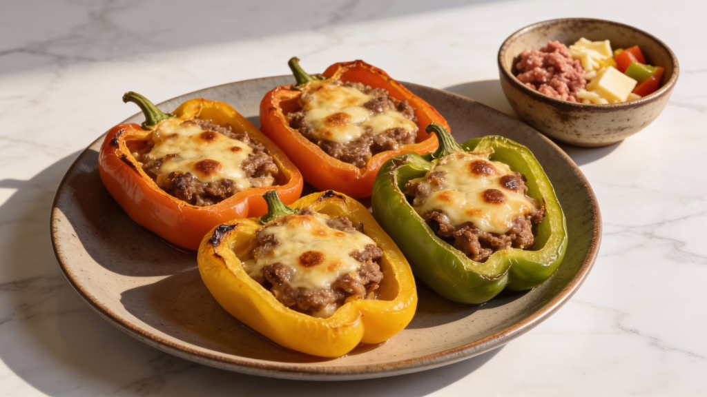 Poivrons farcis à la viande le plat complet qui régale toute la famille