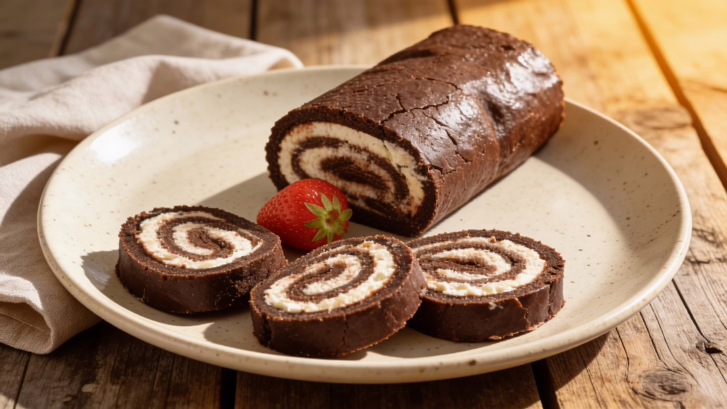 Roulé au chocolat et mascarpone sans cuisson, le dessert d'été qui fait craquer tout le monde