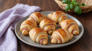 Croissants feuilletés salés mortadelle-mozzarella, l'apéro express qui cartonne