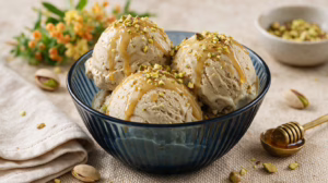 Glace pistache maison crémeuse qui ne gèle pas et régale toute la famille