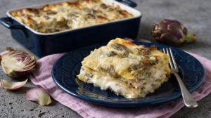 Lasagnes blanches artichaut-jambon, l'alternative crémeuse qui séduit tous les palais