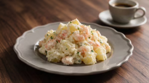 Salade de crevettes et pommes de terre fraîche et rapide pour l'été